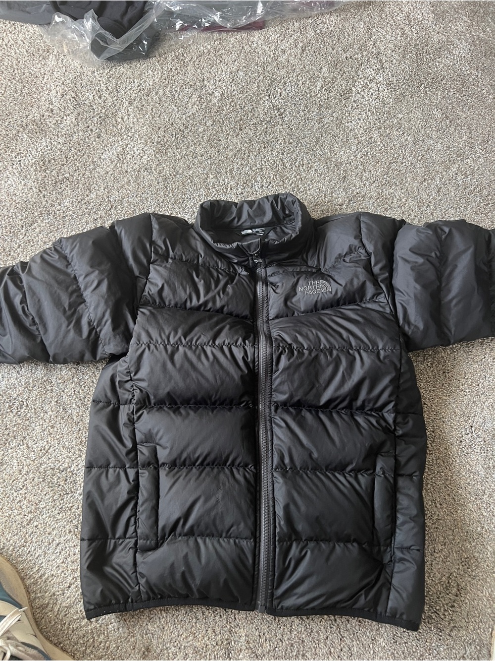 The North Face Kids Black Puffer Jacket - Insulated Coat Large 14-16